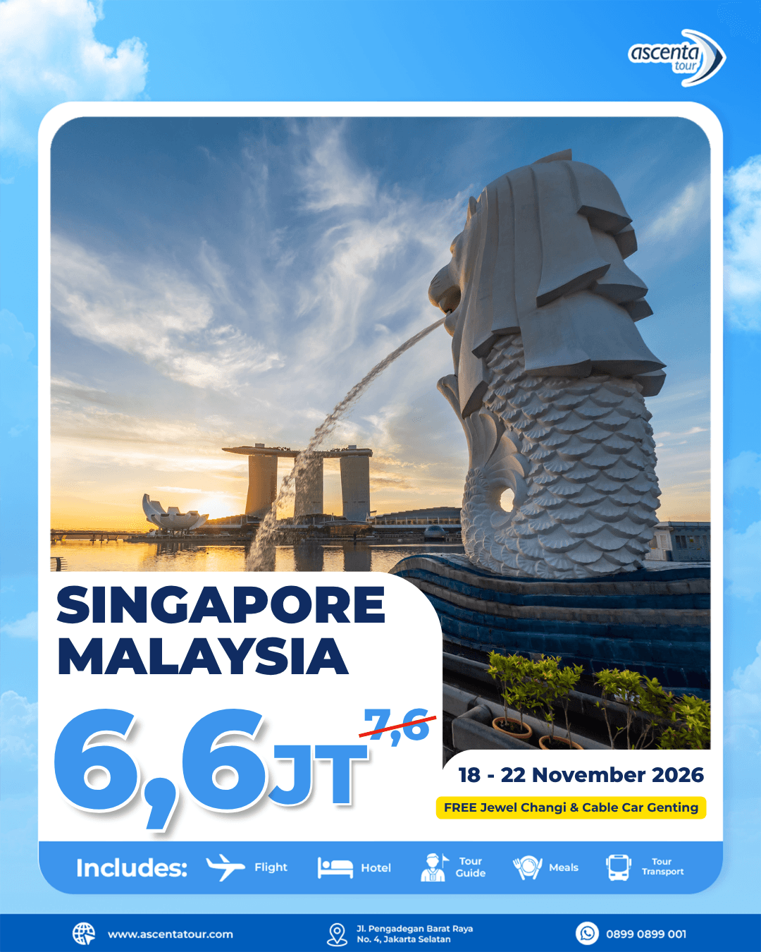 Tour Singapore Malaysia 5D4N