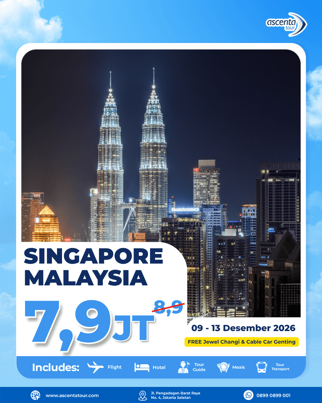 Tour Singapore Malaysia 5D4N