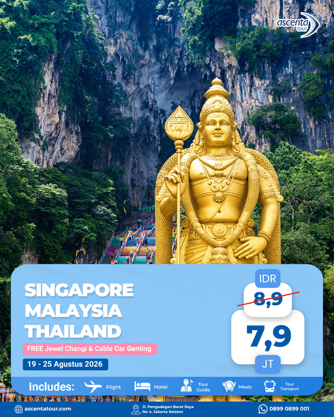Tour 3 Negara Singapore Malaysia Thailand 7D6N