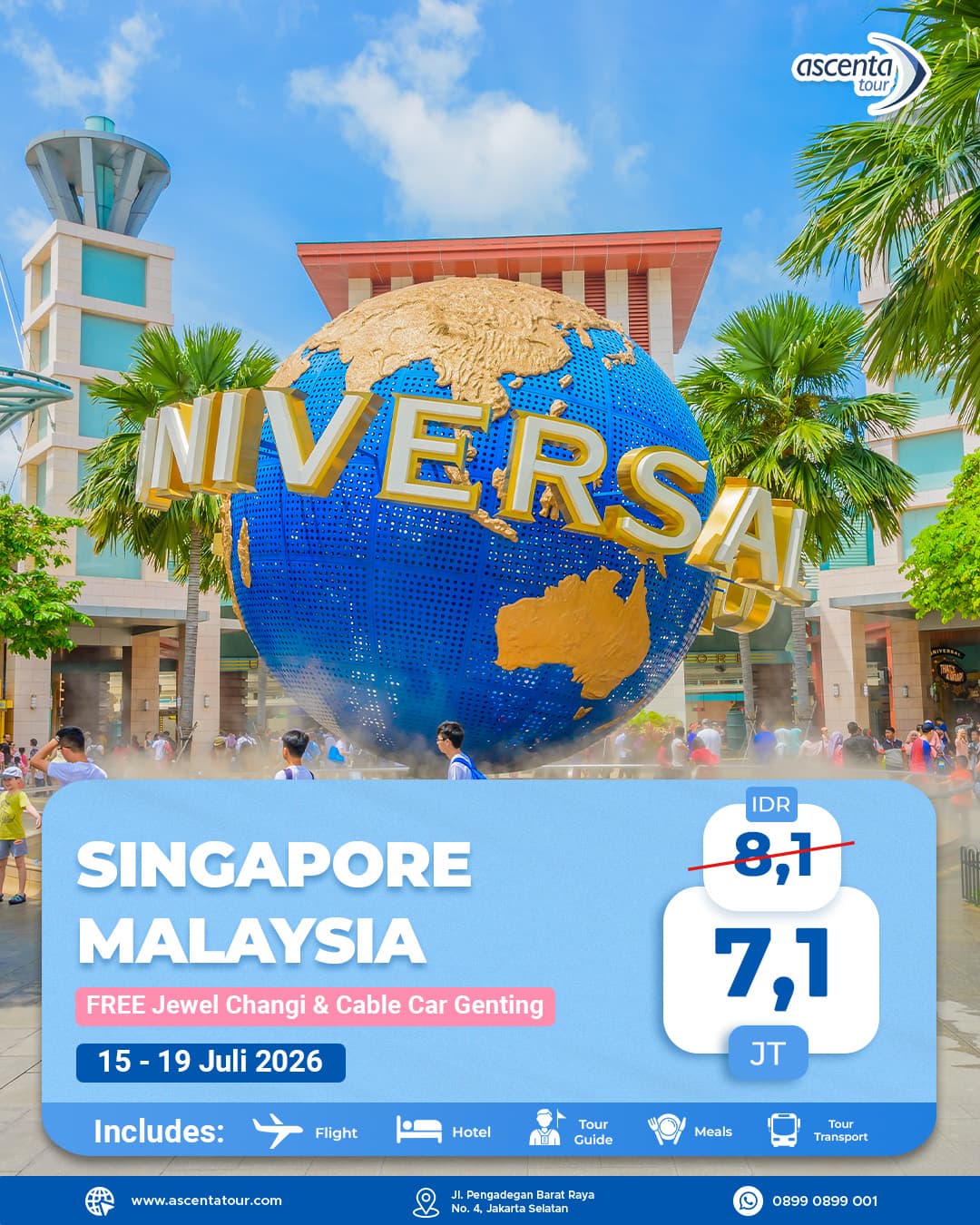 Tour Singapore Malaysia 5D4N