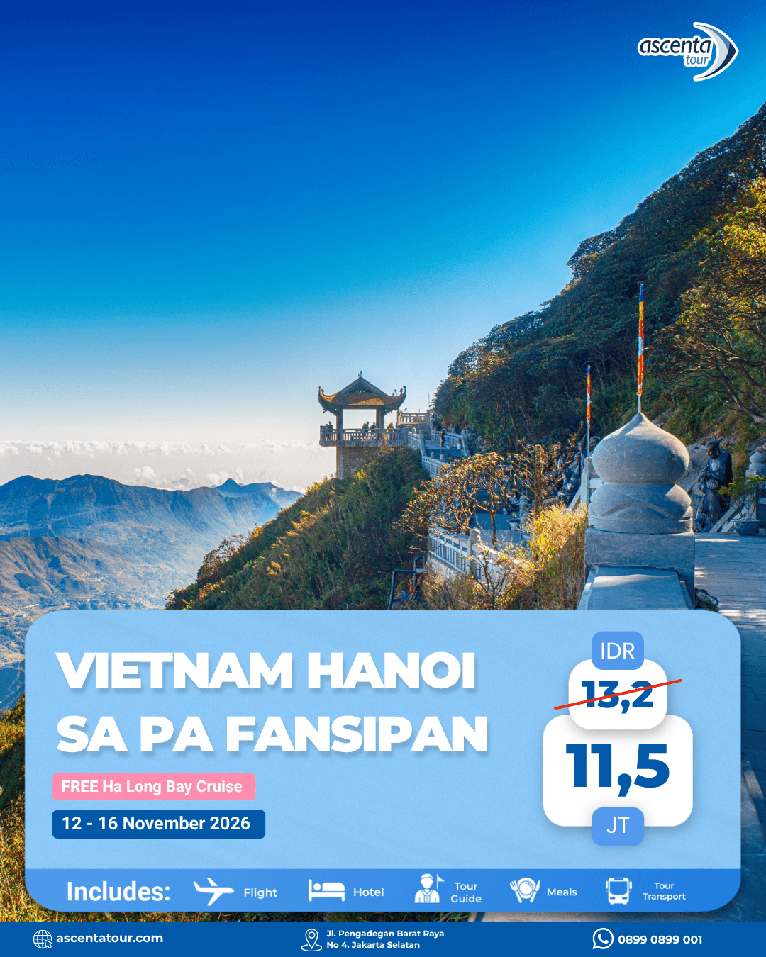 Tour Vietnam Hanoi Sa Pa Fansipan 5D