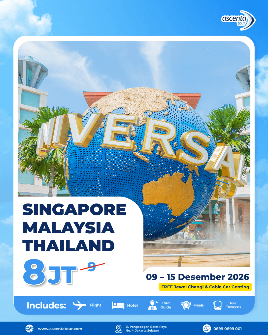 Tour 3 Negara Singapore Malaysia Thailand 7D6N