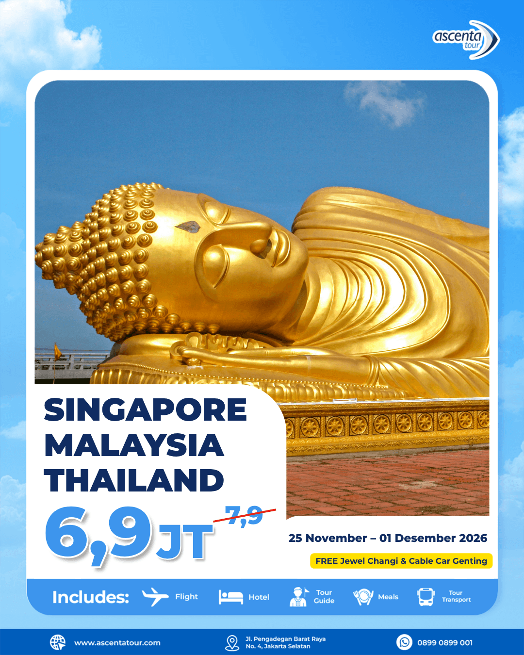 Tour 3 Negara Singapore Malaysia Thailand 7D6N