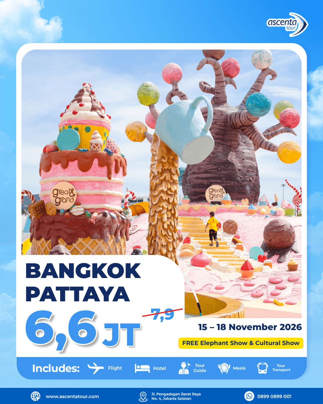 Tour Thailand Bangkok Pattaya 4D3N 