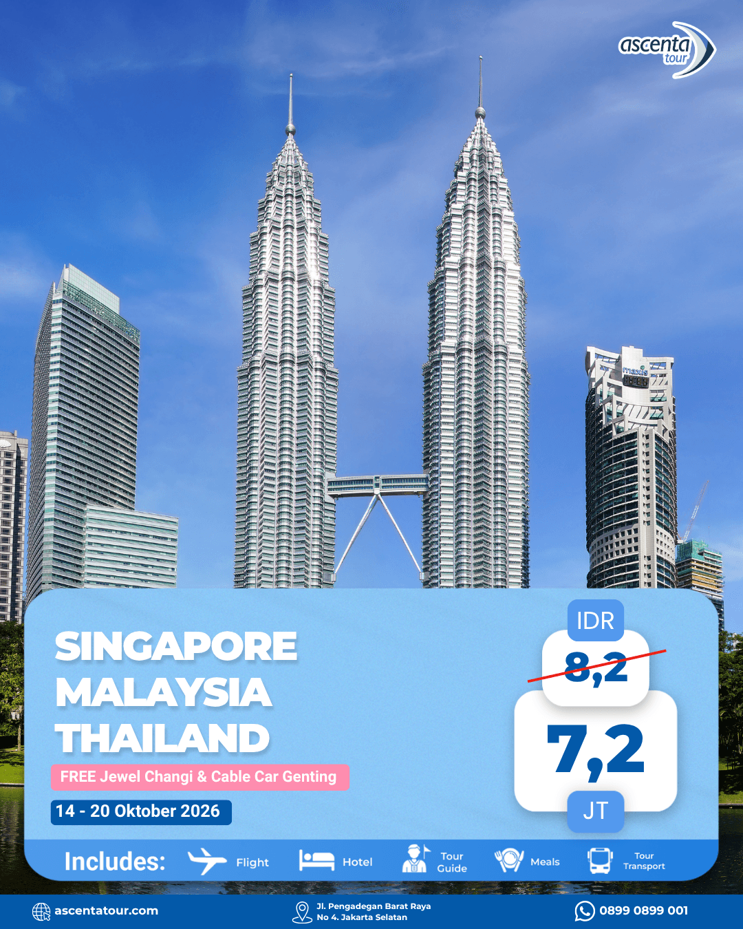 Tour 3 Negara Singapore Malaysia Thailand 7D6N