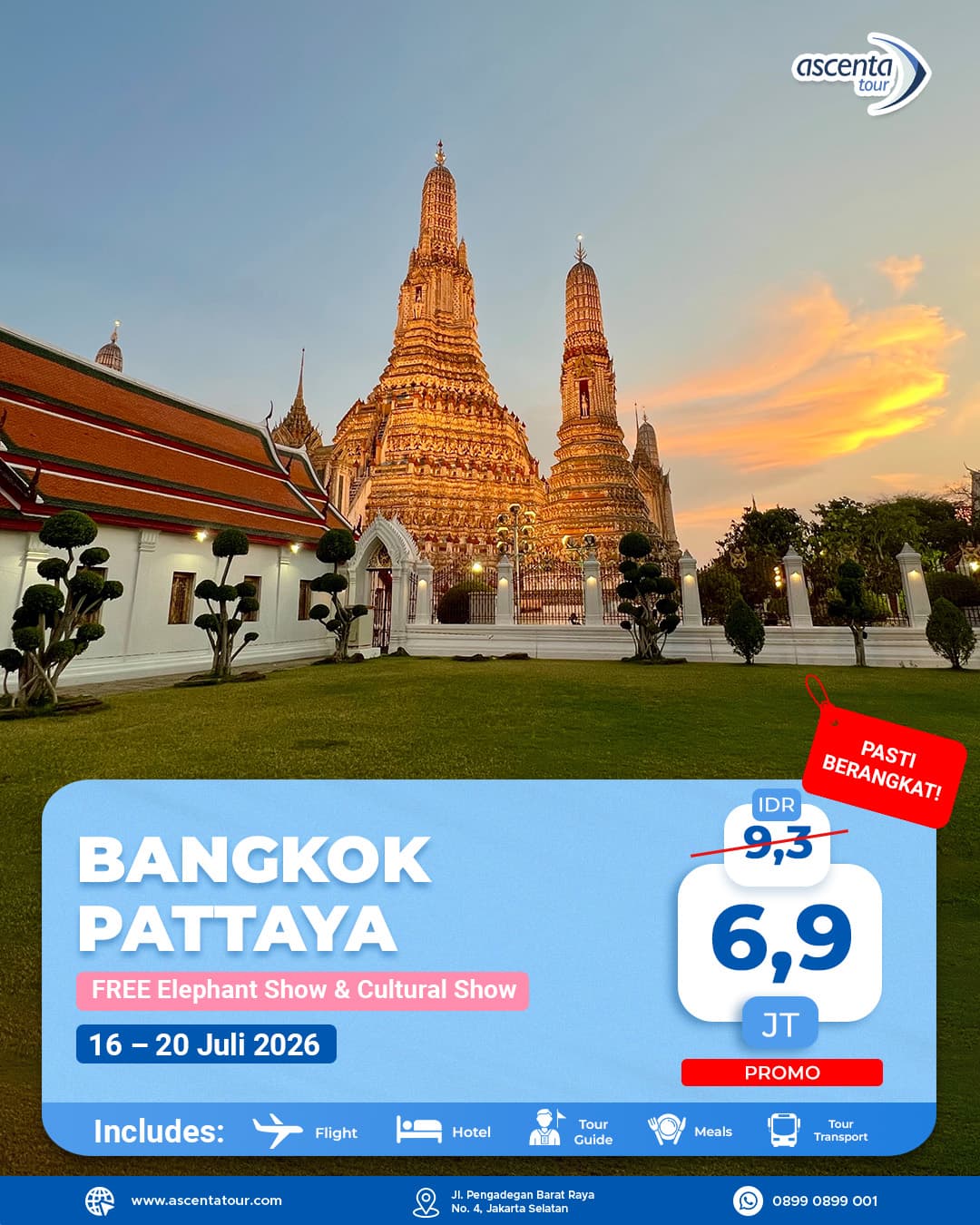 Tour Thailand Bangkok Pattaya 5D4N