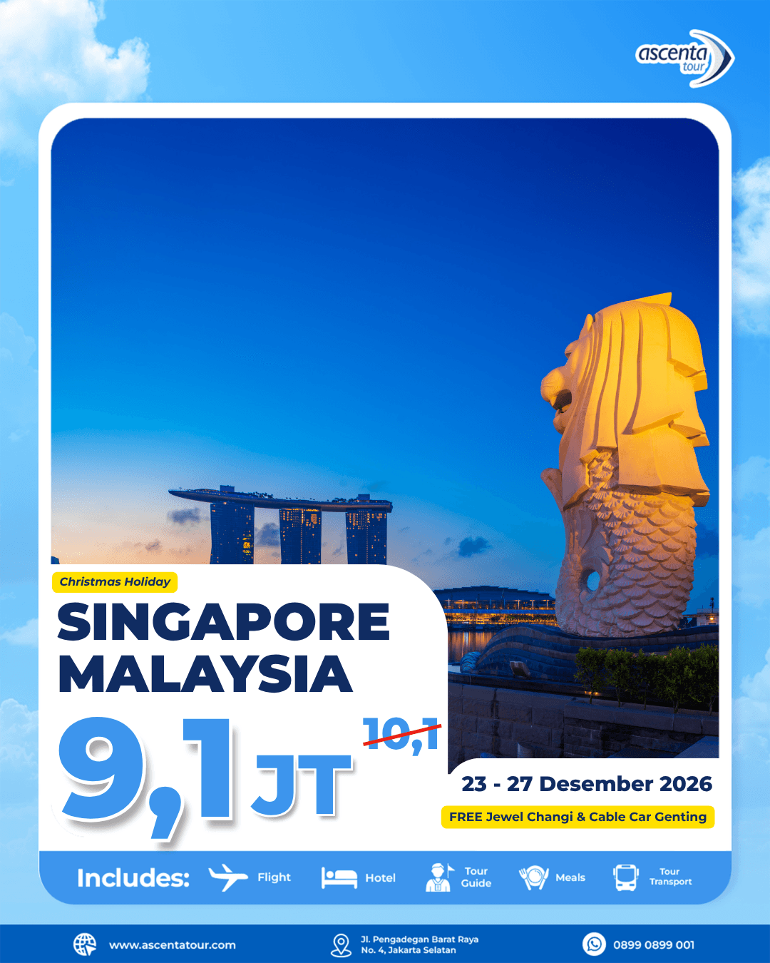 Tour Singapore Malaysia 5D4N