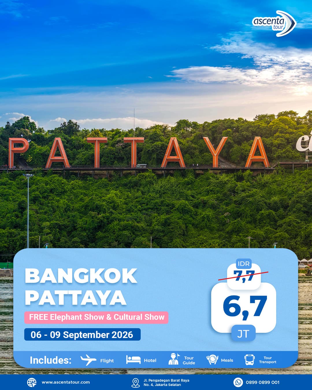 Tour Thailand Bangkok Pattaya 4D3N