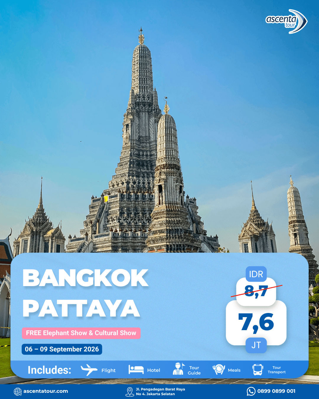 Tour Thailand Bangkok Pattaya 4D3N