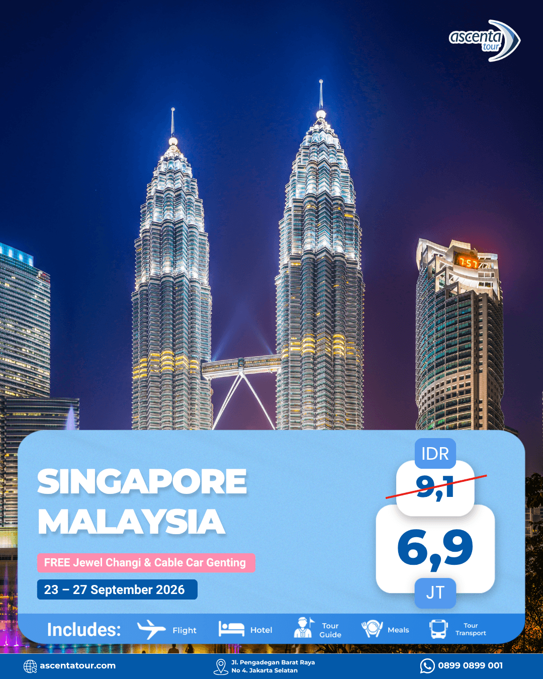 Tour Singapore Malaysia 5D4N
