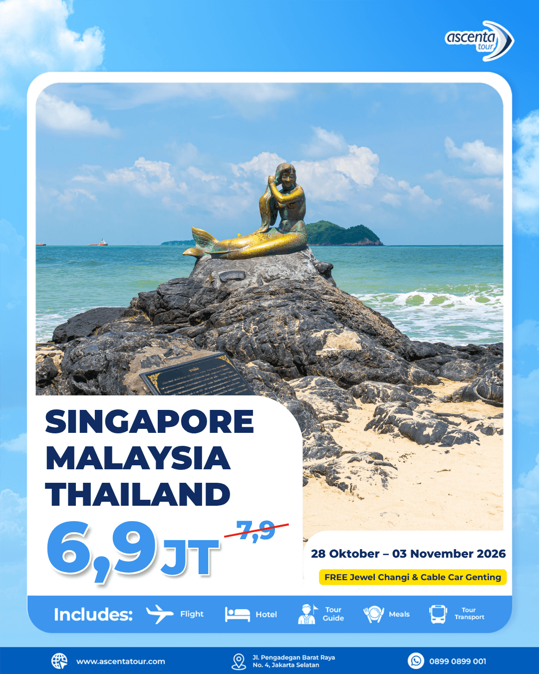 Tour 3 Negara Singapore Malaysia Thailand 7D6N