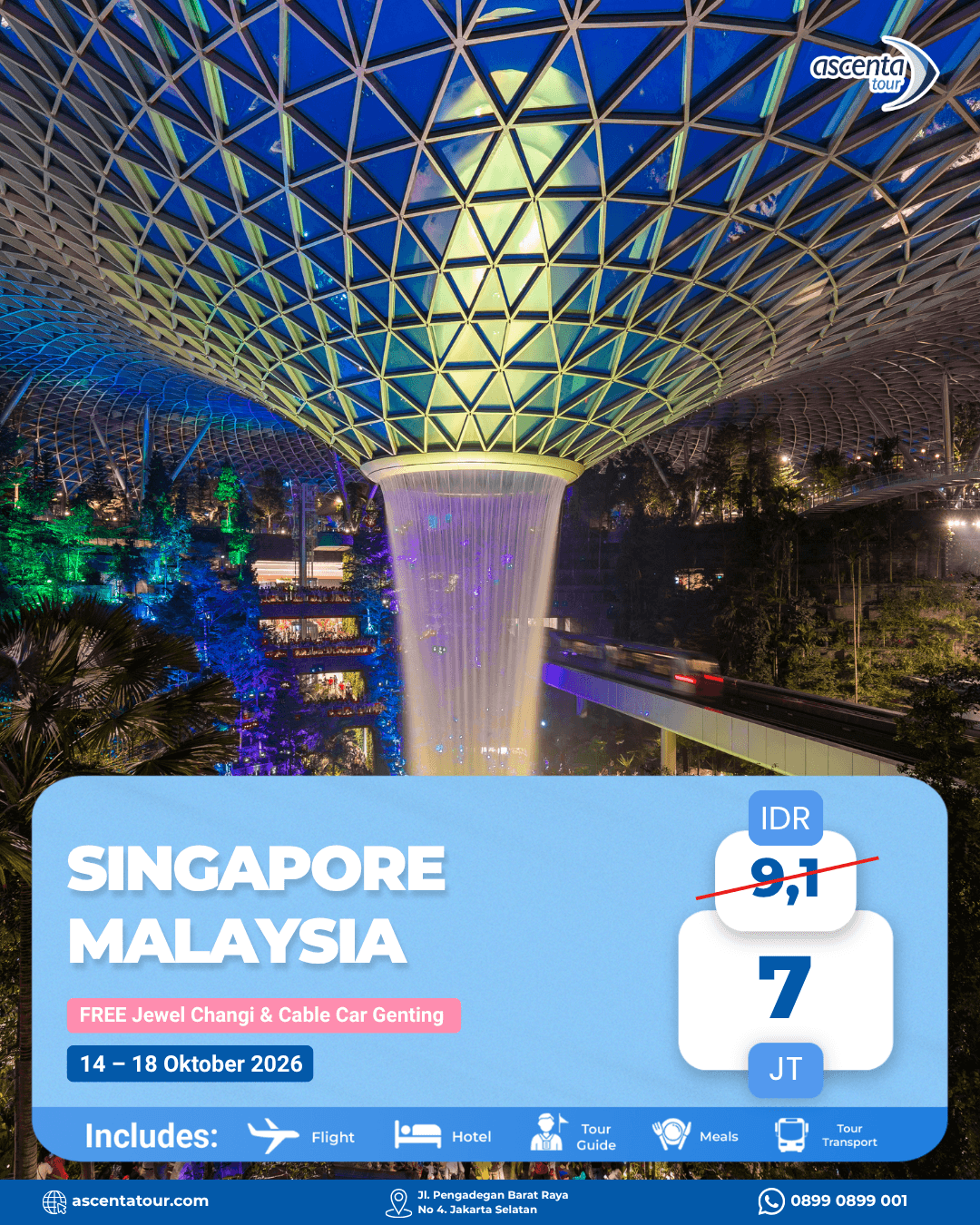 Tour Singapore Malaysia 5D4N