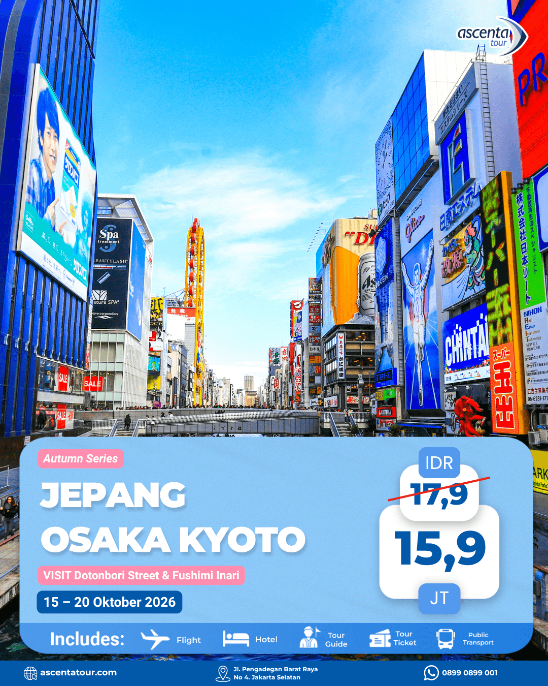 Tour Jepang Osaka Kyoto 6D4N