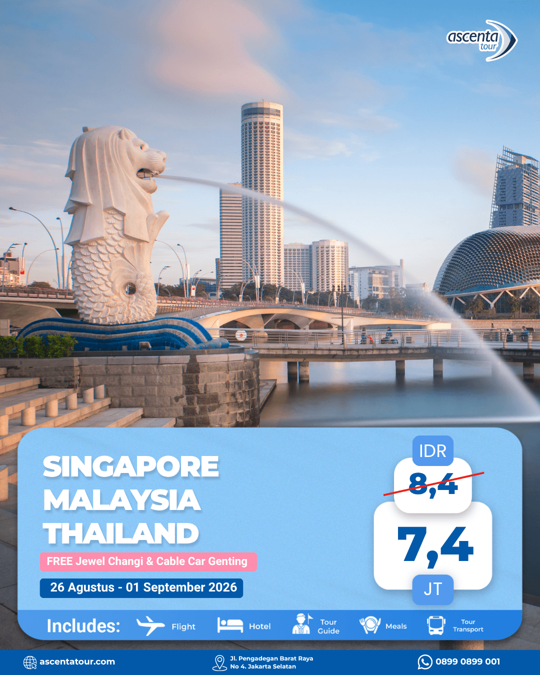 Tour 3 Negara Singapore Malaysia Thailand 7D6N