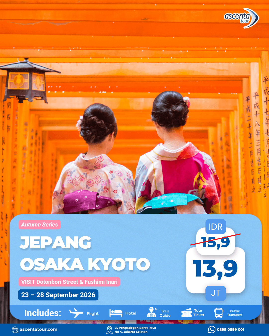 Tour Jepang Osaka Kyoto 6D4N