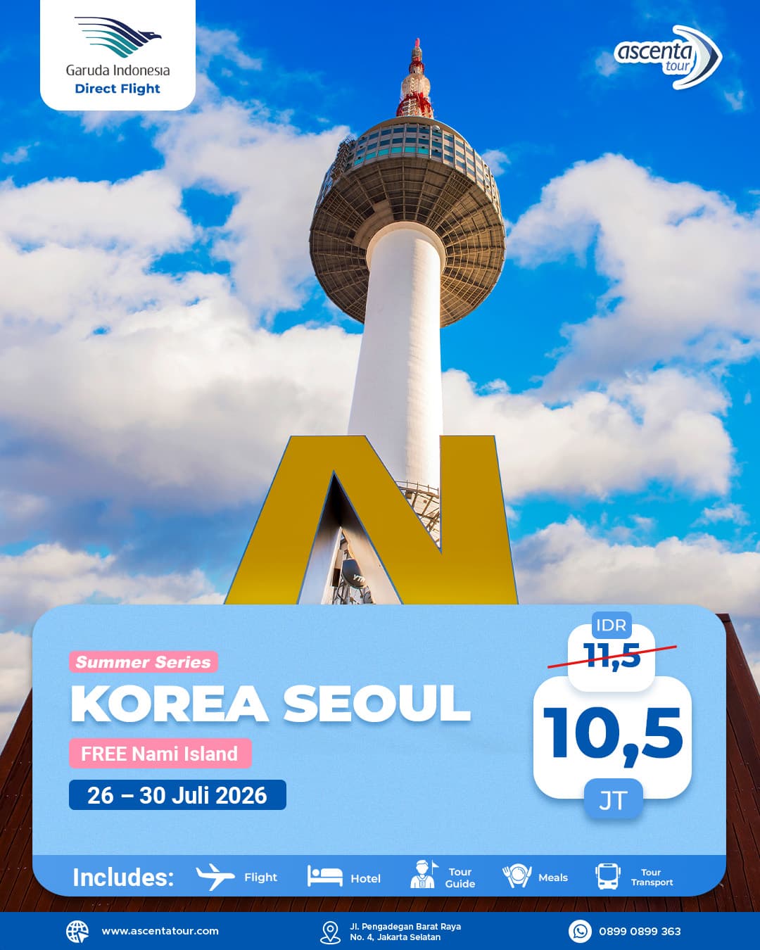 TOUR KOREA 5D DIRECT FLIGHT