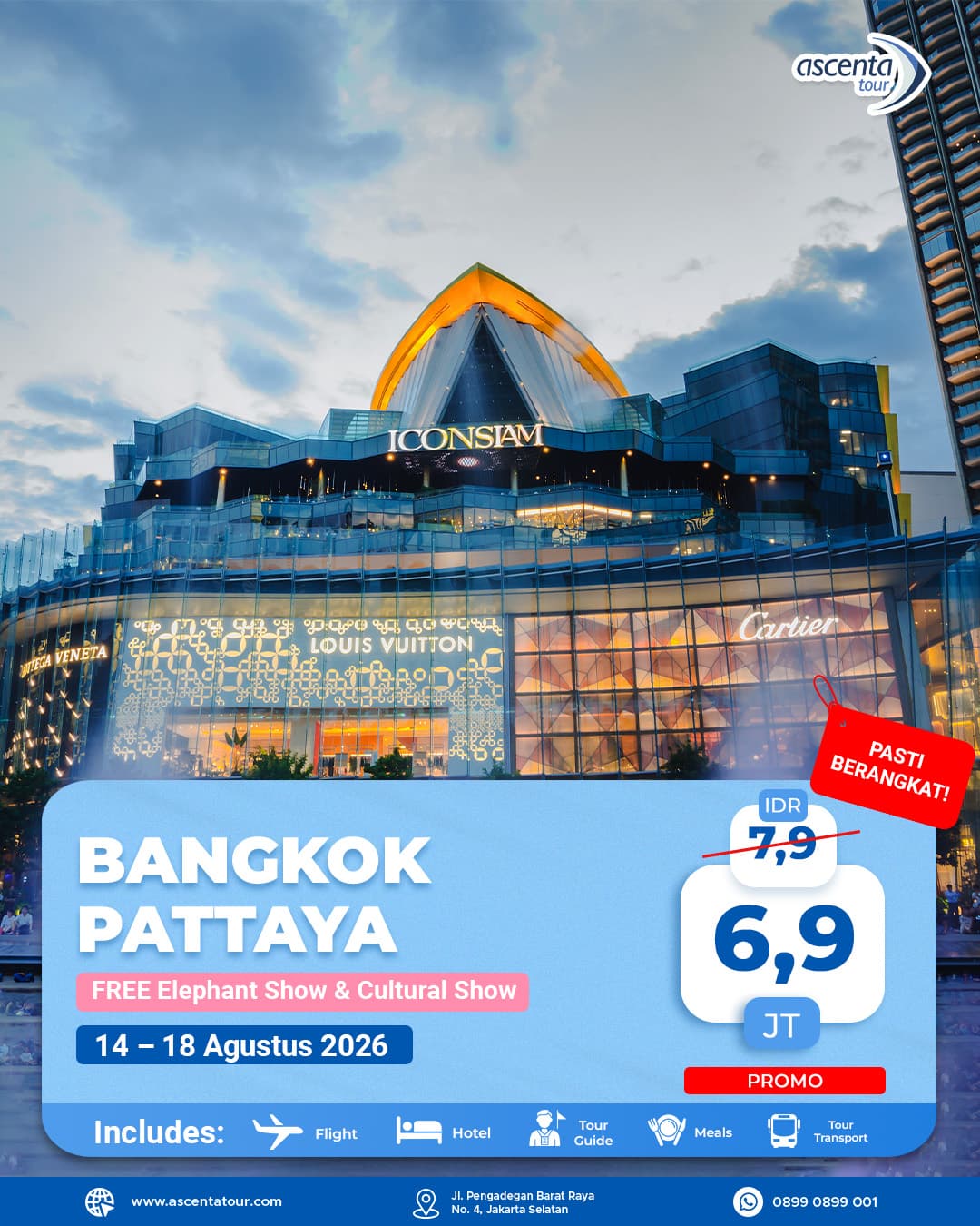 Tour Thailand Bangkok Pattaya 5D4N 