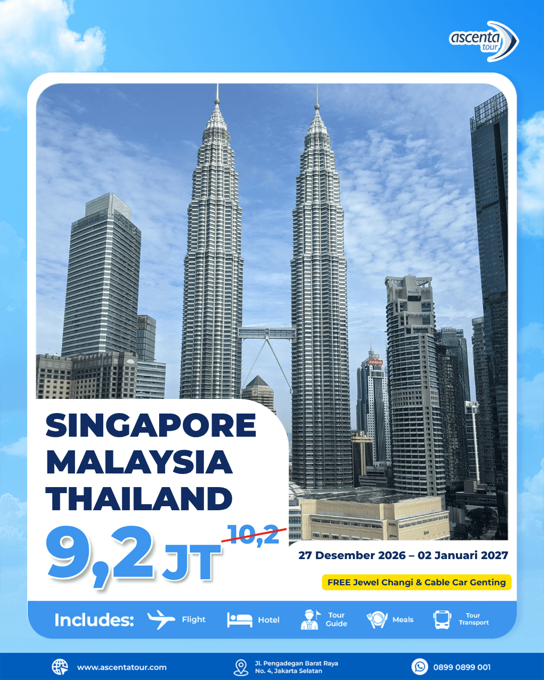 Tour 3 Negara Singapore Malaysia Thailand 7D6N