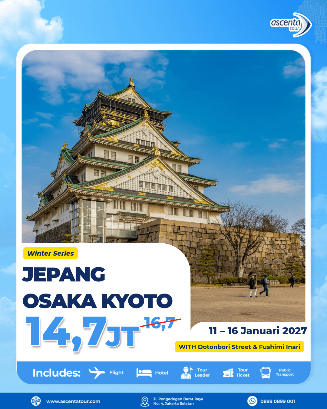 Tour Jepang Osaka Kyoto 6D4N