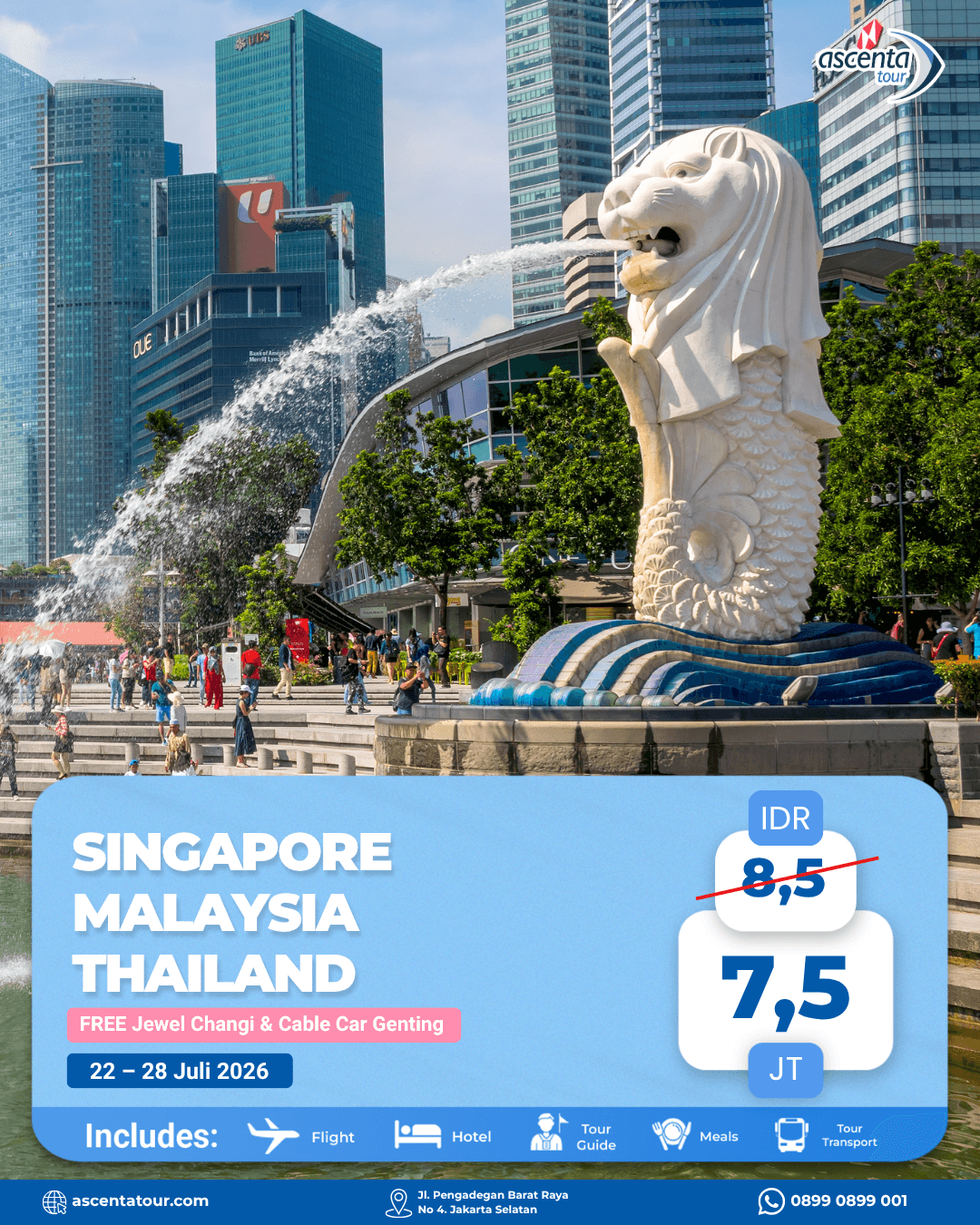 Tour 3 Negara Singapore Malaysia Thailand 7D6N
