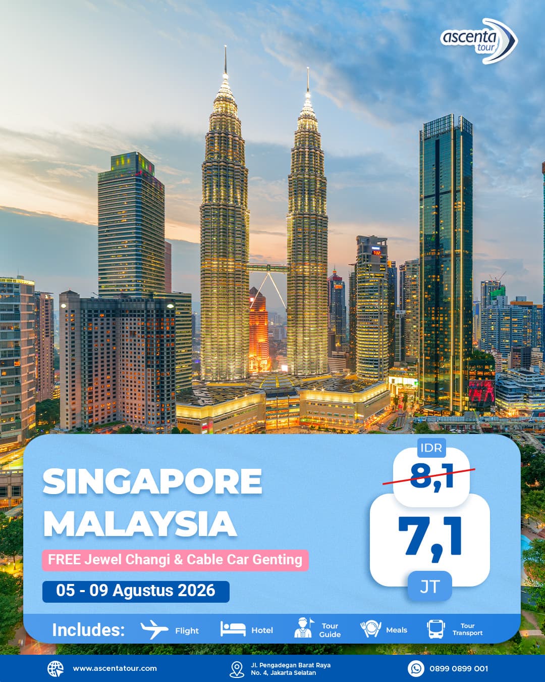 Tour Singapore Malaysia 5D4N