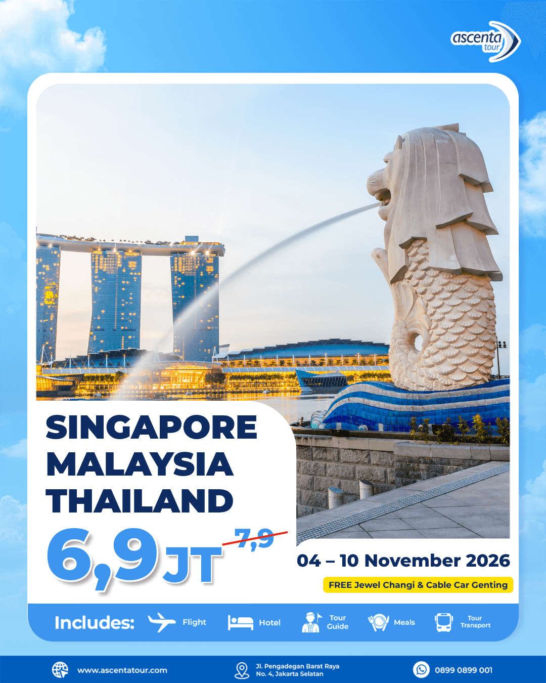 Tour 3 Negara Singapore Malaysia Thailand 7D6N