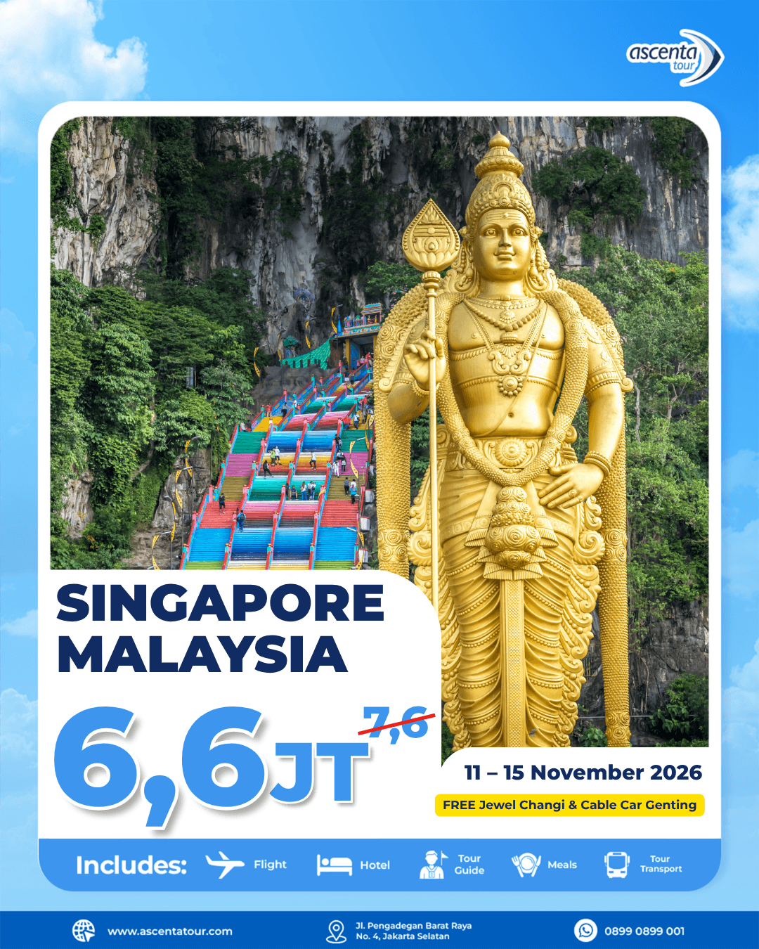 Tour Singapore Malaysia 5D4N