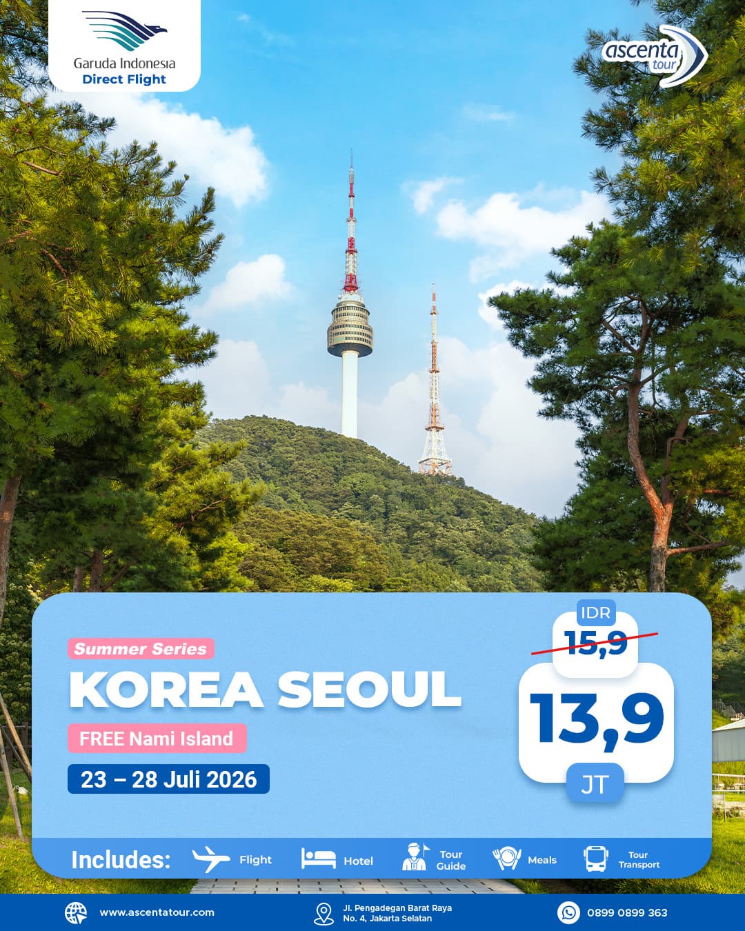 TOUR KOREA 6D DIRECT FLIGHT