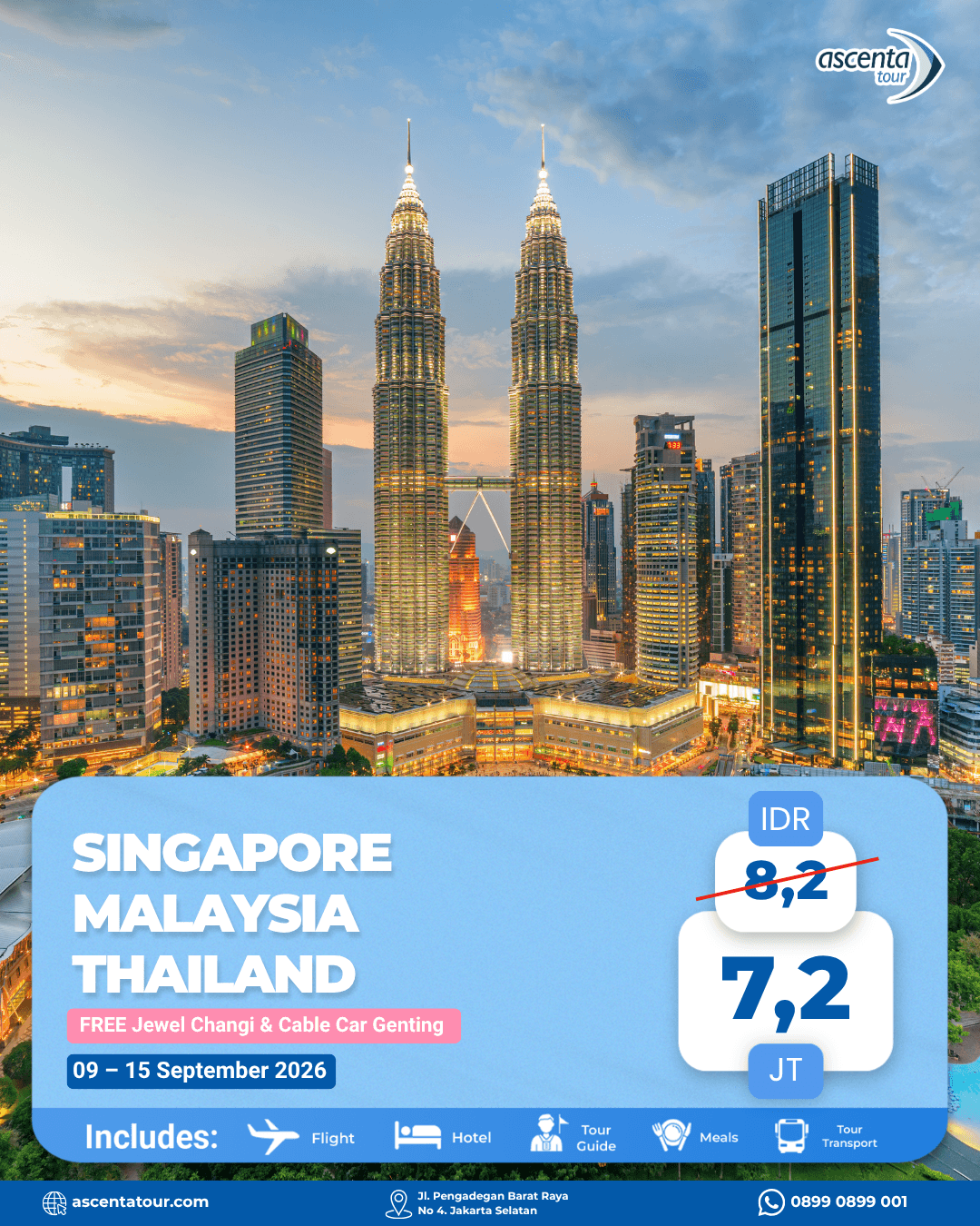 Tour 3 Negara Singapore Malaysia Thailand 7D6N