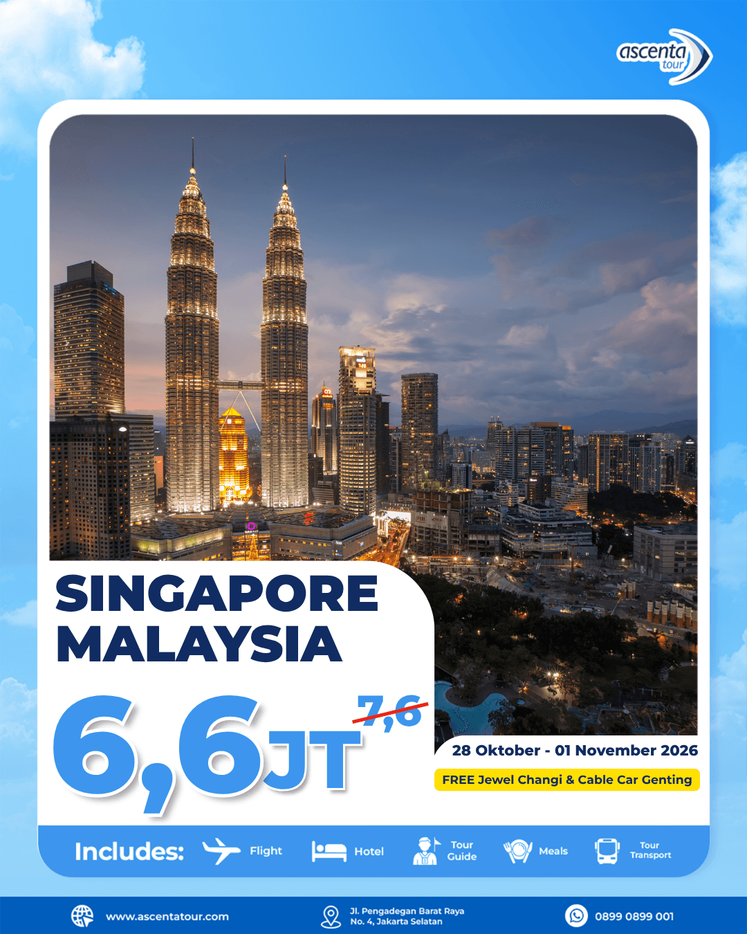 Tour Singapore Malaysia 5D4N