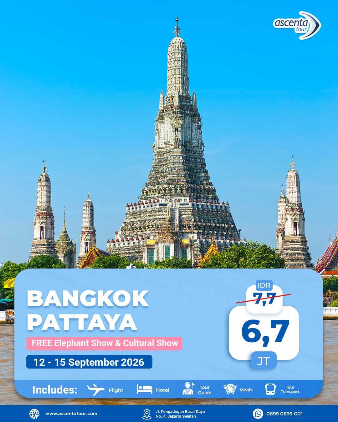 Tour Thailand Bangkok Pattaya 4D3N
